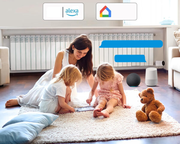 Zestaw 3 termostatów SALCAR WiFi Alexa Google Tuya z bateriami - obrazek 3
