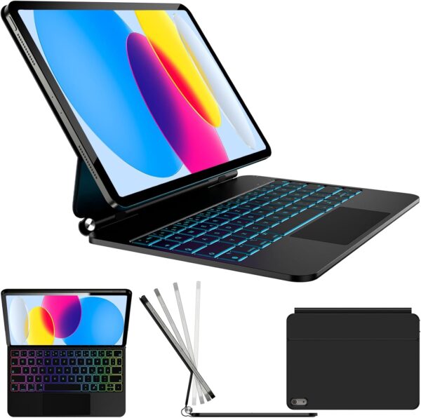 Etui z klawiaturą do iPad 10/11" (2022/2025) Nuflaz X8 QWERTZ DE magnetyczne  POWYSTAWOWY