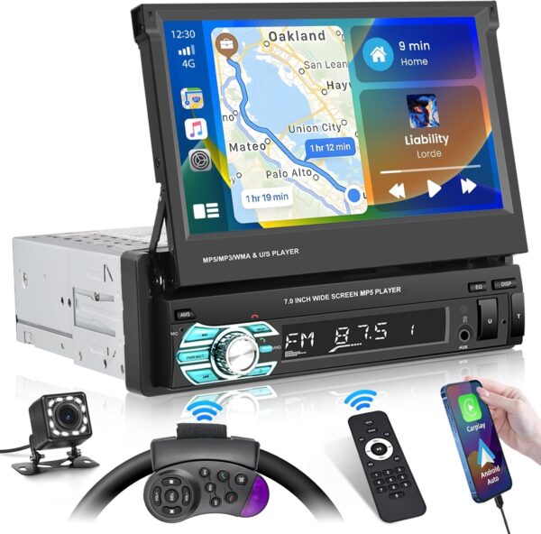 Radio samochodowe Inefala, 45 W, Bluetooth, FM uszkodzony