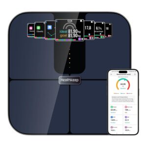 Waga łazienkowa Bluetooth z ekranem TFT Healthkeep CF588 25 niebieska