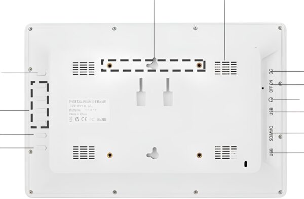 Ramka na zdjęcia VBESTLIFE, 32 GB, 1080p, USB, 1280x800, biała - obrazek 3