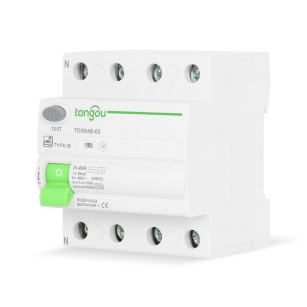 Automatyczny wyłącznik różnicowoprądowy TONGOU, 40 A-30 mA, 400 V - obrazek 4