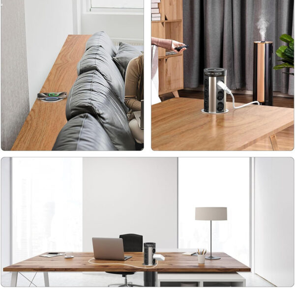 Gniazdo uchylne HANNELORE, 16 A, USB, 12-stykowe, 15 W, kabel 2M - obrazek 5