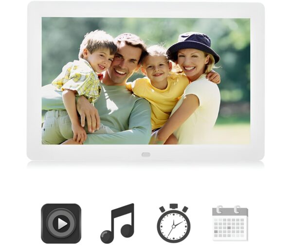 Ramka na zdjęcia VBESTLIFE, 32 GB, 1080p, USB, 1280x800, biała - obrazek 2