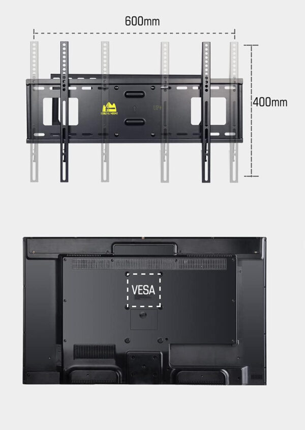 Uchwyt ścienny TV FORGING MOUNT HY9398-B, ramię 43", VESA 600x400 - obrazek 2