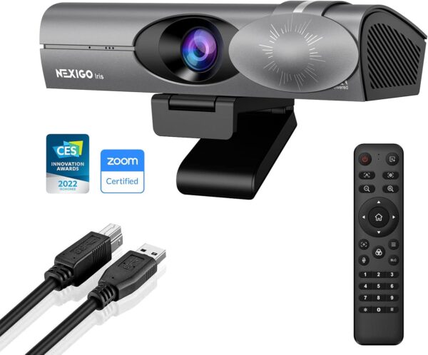 Kamera internetowa NexiGo Iris 4K AI z czujnikiem Sony 1/1,8", pamięć flash