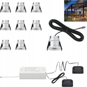 Minireflektor wpuszczany LED BOYIR, 12V, 3W, IP65, 8 szt. do ogrodu lub elewacji bez pudełka