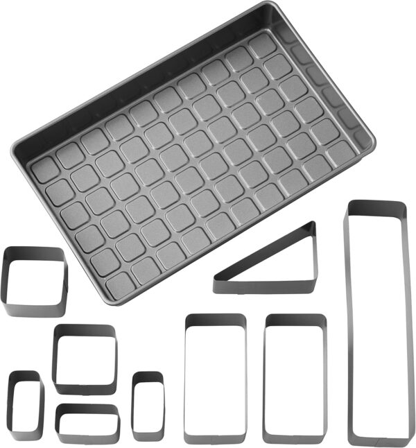 Formy do ciasta stalowe Wilton z literami i cyframi komplet 10 sztuk