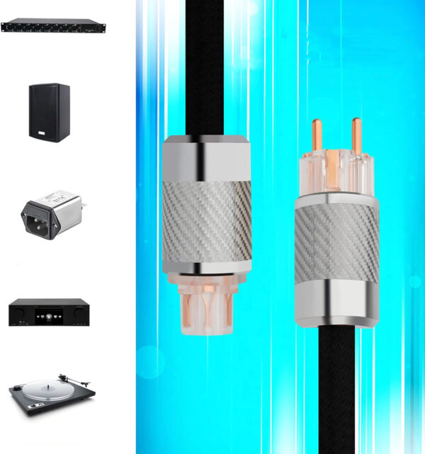 Kabel zasilający audiophilowy YuanYong, HiFi, 125 V, 15 A - obrazek 7