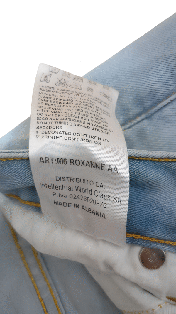Dżinsy MET Roxanne F4W11, klasyczny krój, jasnoniebieskie 27 (115 cm 35 cm) - obrazek 5