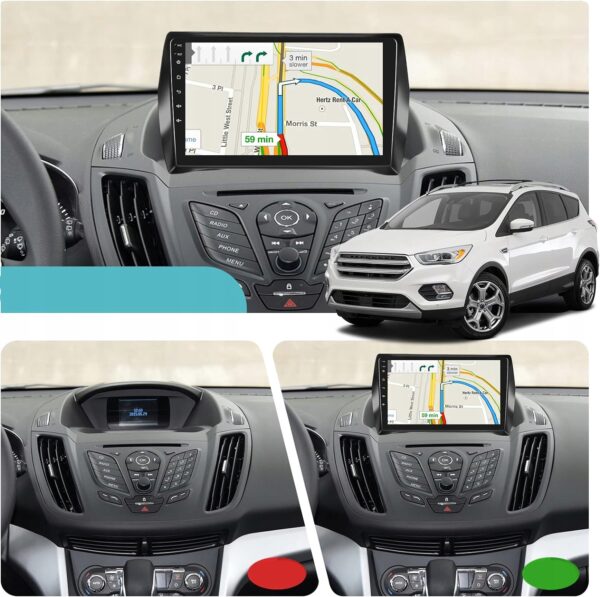 Radio samochodowe NHOPEEW Android dla Forda Kuga,1080p, Wi-Fi, 2х64G - obrazek 4
