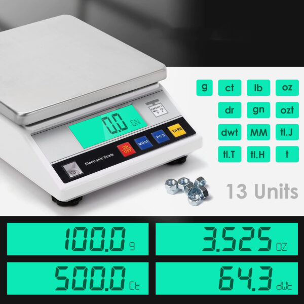 Waga elektroniczna CGOLDENWALL 10kg/0,1g dokładna cyfrowa waga jubilerska kucharska - obrazek 2