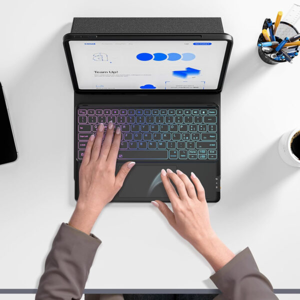 Klawiatura Earto z trackpadem dla iPad Pro 12.9 (6a/5a/4a/3a Gen), QWERTY - obrazek 3