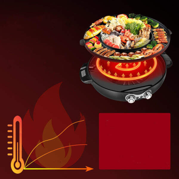 USZKODZONY Grill elektryczny Food Party FPJ202, 110V, 1800W - obrazek 4