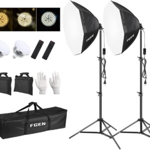 Zestaw Oświetlenia FGen, Softbox 70 cm, LED 135W, Statyw 2m, 3000-6500K