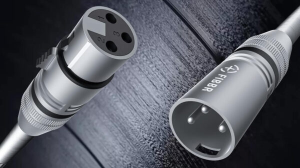 Kabel XLR mikrofonowy 2m 10 szt. FIBBR męski-żeński w oplocie nylonowym - obrazek 6