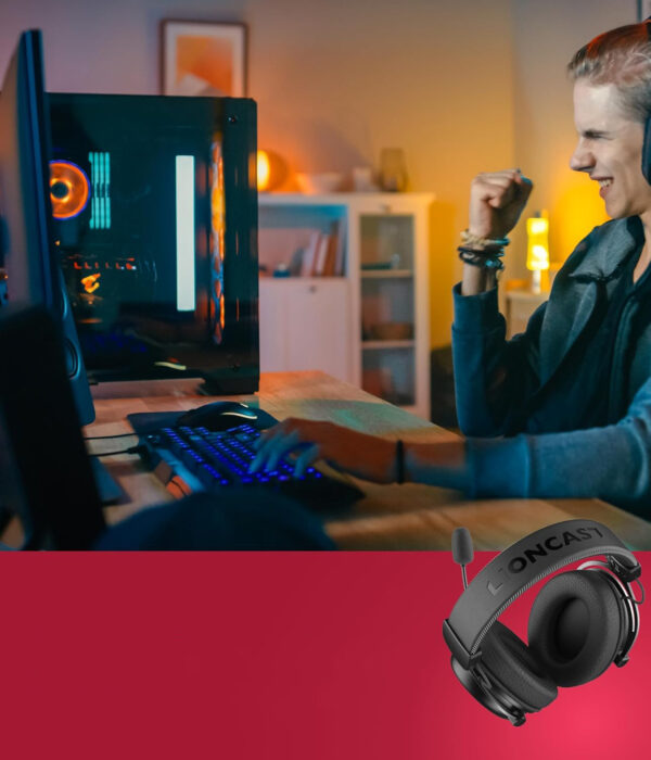 Słuchawki Lioncast LX80 bezprzewodowe 80h mikrofon gaming PS5 PC - obrazek 3