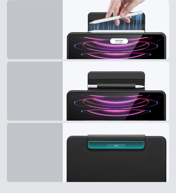 Etui z klawiaturą ESR Ascend Case Lite 6B006, iPad Pro 12.9 2022, niemiecki układ klawiatury QWERTZ czarne - obrazek 5