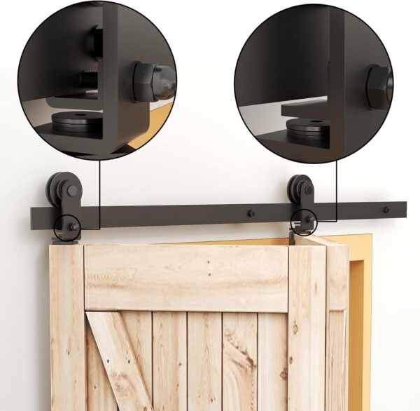 Zestaw do drzwi składanych Wolfbird F33STS 1 m system jezdny do otworu 80-90 cm - obrazek 3