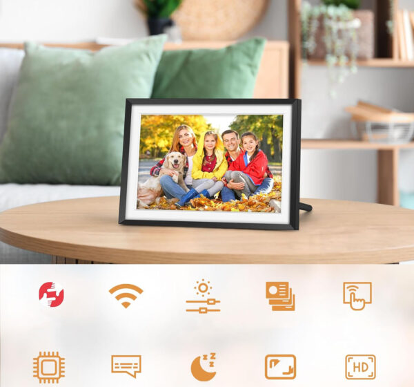 Cyfrowa ramka na zdjęcia 10.1 Apveelveer 32 GB WiFi 1280x800 HD IPS - obrazek 4