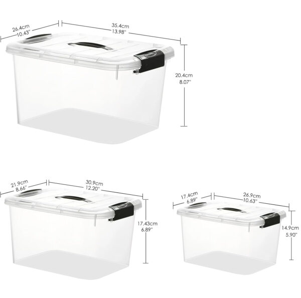 Pojemniki plastikowe Greentainer, 25L х 6, 10L х 2, 6.5L х 2, 10 sztuk - obrazek 7