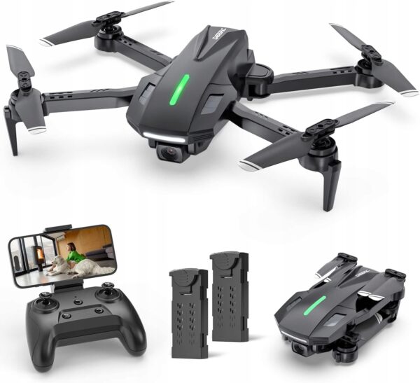 Mini dron DEERC D70 z kamerą HD 1080P dla dzieci i dorosłych, 2 baterie