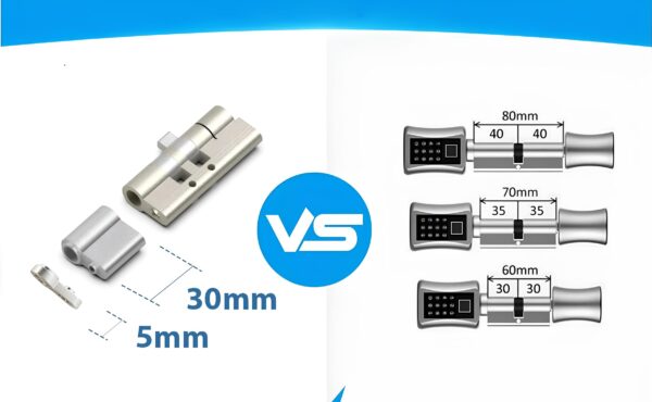 Zamek elektroniczny 60-90 mm z kluczem odciskiem palca Tuya montaż DIY EU drzwi YL-L111-60mm - obrazek 6