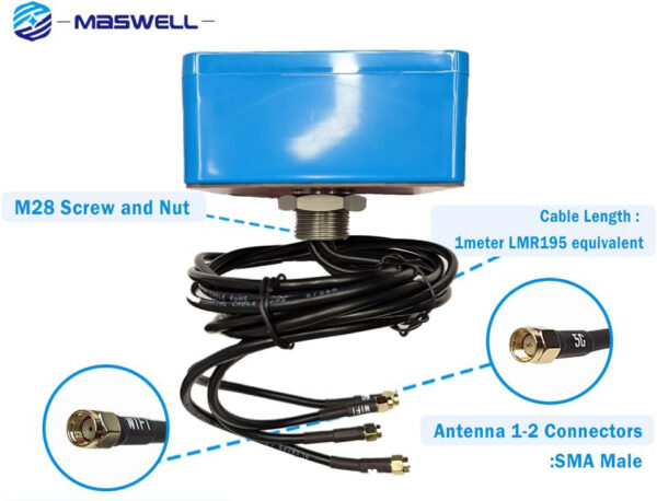 Antena Maswell 5G 4G LTE MIMO 700-6000MHz, SMA, Bluetooth, Zigbee - obrazek 2