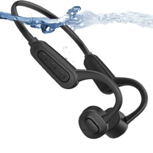 Słuchawki wodoodporne Bluetooth ESSONIO, IPX8, czarne uszkodzone