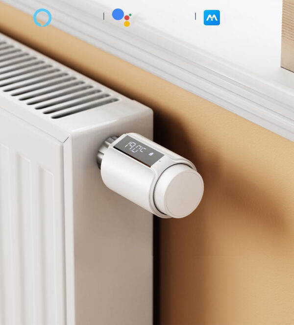 Inteligentny termostat grzejnikowy Maxcio TV06_BT WLAN zestaw 4 szt. biały 59×59×101mm - obrazek 6