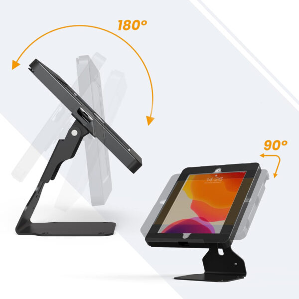 Stojak POS na tablet zgodny z iPad 10.2" Gen 7 8 9, obrotowy, zamykany - obrazek 8