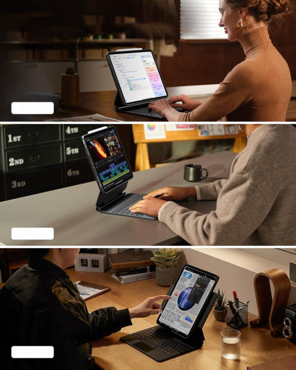 Etui z klawiaturą ESR iPad Pro 13 cali M4, Laptop, Model 6B023 QWERTZ - obrazek 2