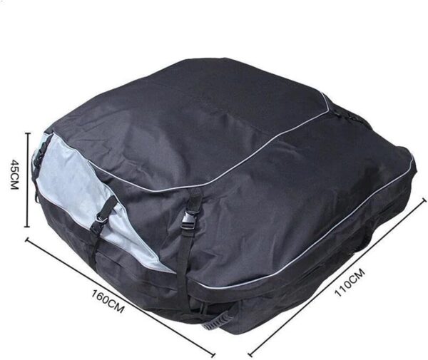 Bagażnik dachowy 160x110x45 cm wodoodporna torba dachowa 600D do auta SUV vana składana - obrazek 3