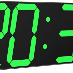Zegar ścienny LED CHKOSDA 18" zielony wyświetlacz alarmy data temperatura