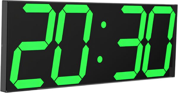 Zegar ścienny LED CHKOSDA 18" zielony wyświetlacz alarmy data temperatura