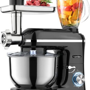 Robot kuchenny Homlee 3 w 1, 1800 W, 5,5 l wielofunkcyjny mikser z blenderem i maszynką do mięsa