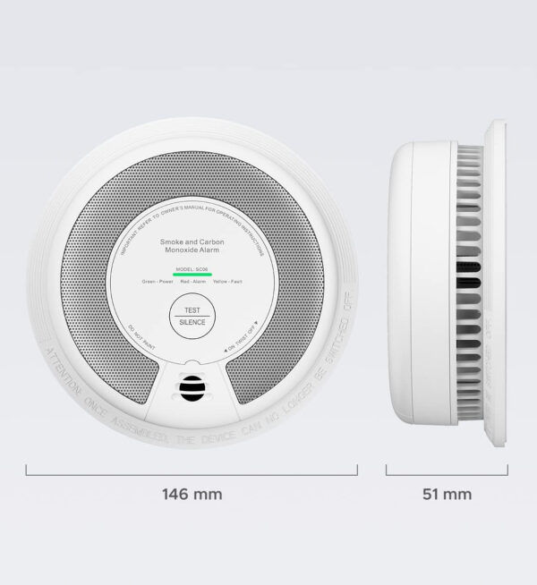 Czujnik dymu X-Sense SD19-W, alarm pożarowy EN 14604 (6 szt.) - obrazek 3