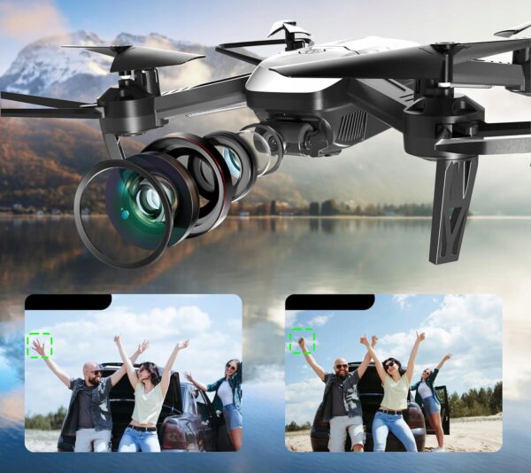 Dron Wipkviey T6 DETECTIVE Quadcopter z kamerą HD 1080P i 2 bateriami - obrazek 3