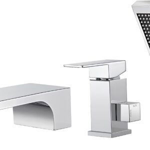 Bateria wannowa SHANFO 6Y1OK 3-otworowa wodospadowa chromowana NIE ZESTAW