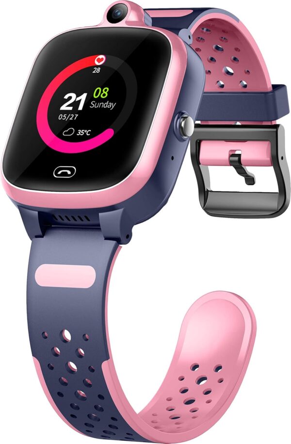 Dziecięcy smartwatch Fitonme, 4G, GPS, Bluetooth, Wi-Fi, Różowy - obrazek 4