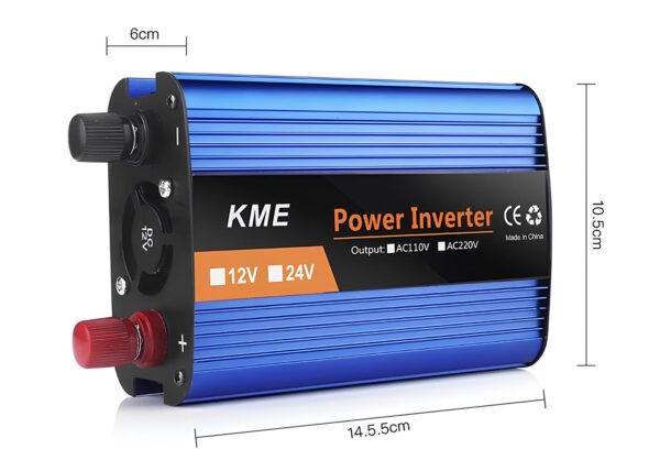 Przetwornica napięcia KME 500, falownik samochodowy na 500W (12V-220V) - obrazek 2