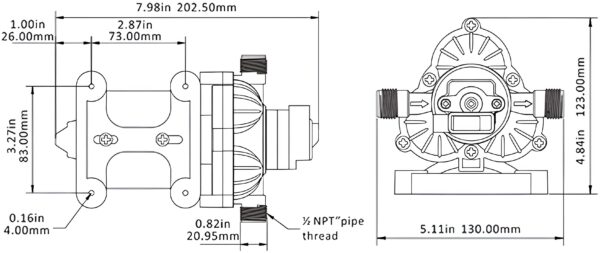 UŻYWANA Pompa membranowa SEAFLO 33 Series 12V/24V/220V 3.0GPM 45PSI - obrazek 6