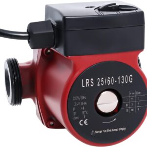 Pompa obiegowa Poweka LRS 25/60-130, 50 l/min, do ciepłej wody, ogrzewania Powystawowy