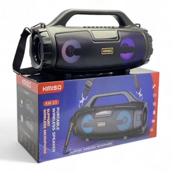 Przenośny głośnik Kimiso KM-S3 Bluetooth 10 W czarny bezprzewodowy odtwarzacz muzyczny z USB - obrazek 8