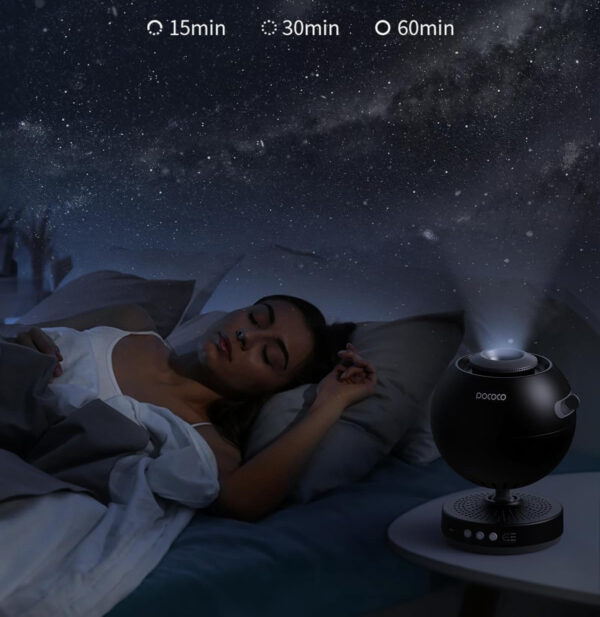 Projektor gwiazd POCOCO Galaxy Lite, projektor gwiaździstego nieba, czarny - obrazek 2