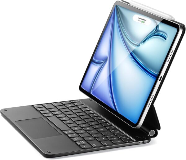 Czarne etui ESR 6B012A do iPada Air 11" (M2, 2024) z klawiaturą, Używany