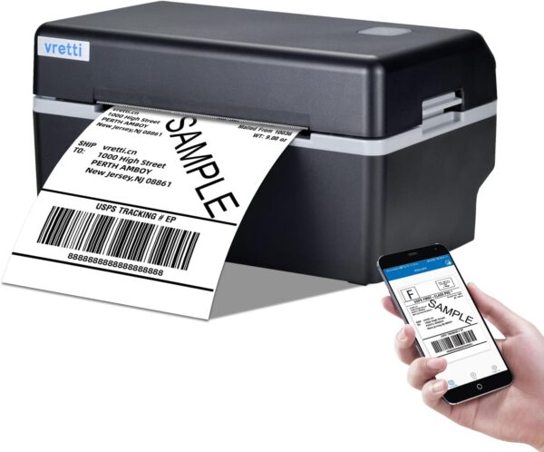 Drukarka etykiet VRETTI, Bluetooth, termiczna, do DHL i Amazon
