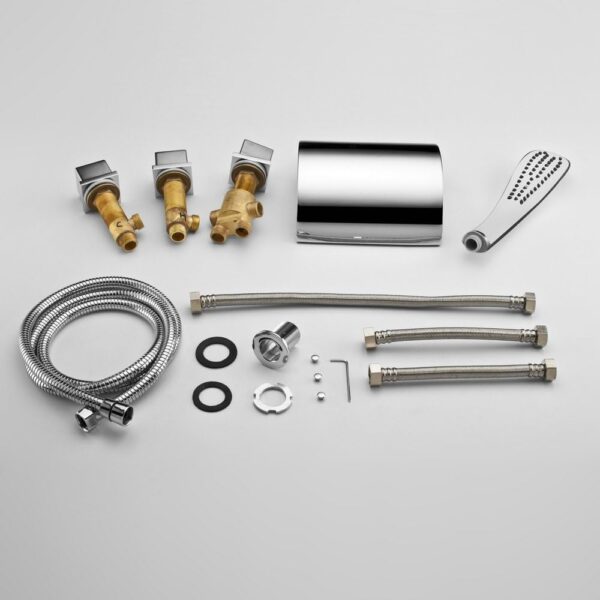 Zestaw 5 szt. baterii wodospadowych do wanny FAUCET, chrom, C05700 - obrazek 6