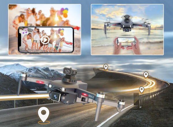 Dron le-idea IDEA31P, 2 kamery 4K, WiFi, z 2 bateriami zdalnie sterowany - obrazek 7