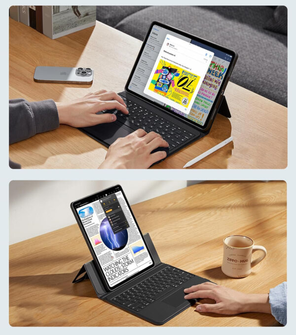 UŻYWANY Etui z klawiaturą ESR, QWERTZ, do iPad Pro 13 cali (M4) 2024 czarne - obrazek 7